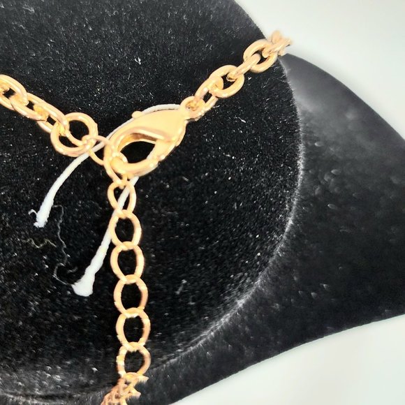 Gold And Black Necklace With 21 Inch Adjustable Chain. Add to bundle and SAVE! - Picture 3 of 8